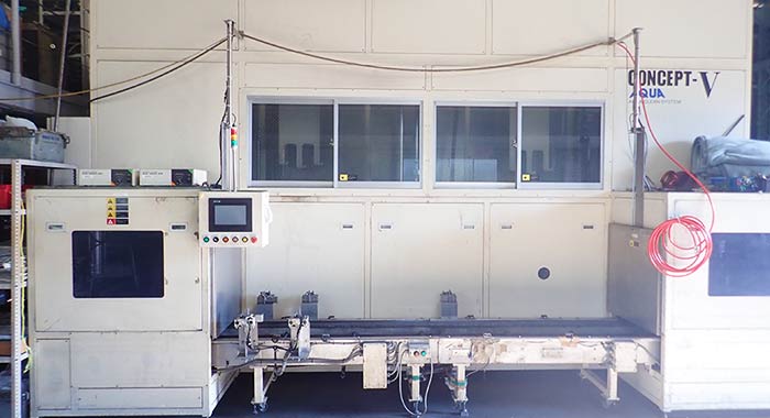 三槽式炭化水素超音波洗浄機（1号機）