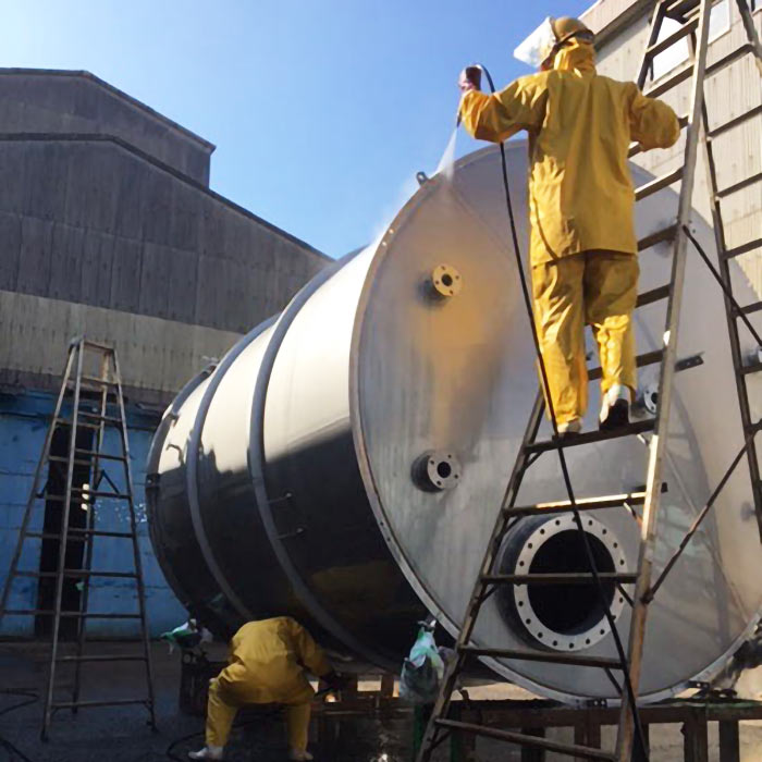 現地出張酸洗い処理イメージ