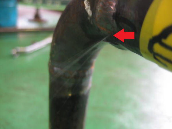 耐圧試験不合格例1